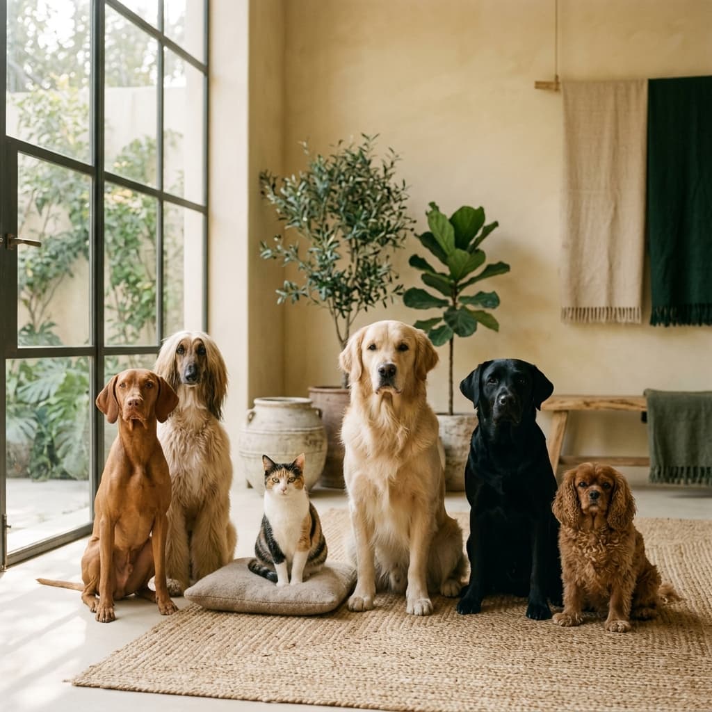 Happy pets in our luxury boarding facility